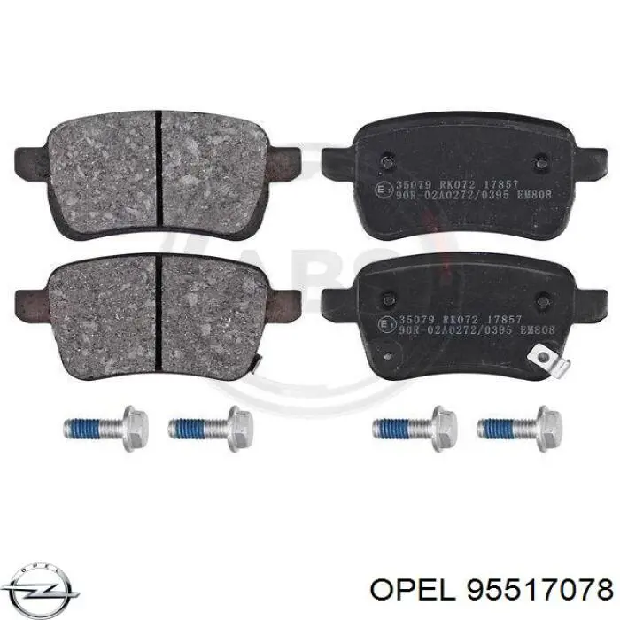Тормозные колодки Opel 95517078