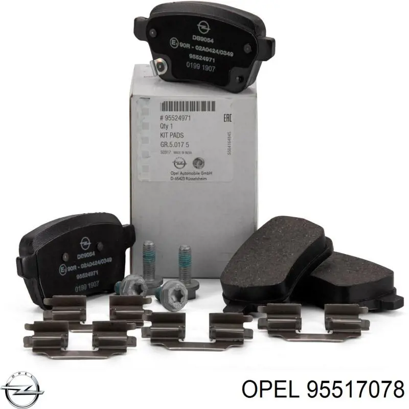 95517078 Opel Колодки передние