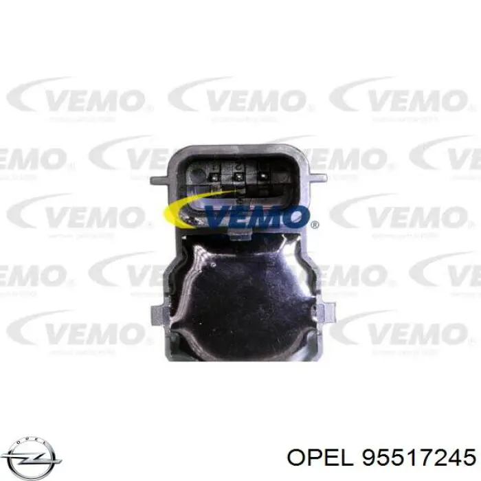 95517245 Opel sensor de sinalização de estacionamento (sensor de estacionamento dianteiro/traseiro central)