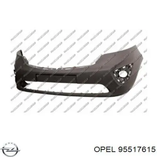 95517615 Opel pára-choque traseiro, parte esquerda