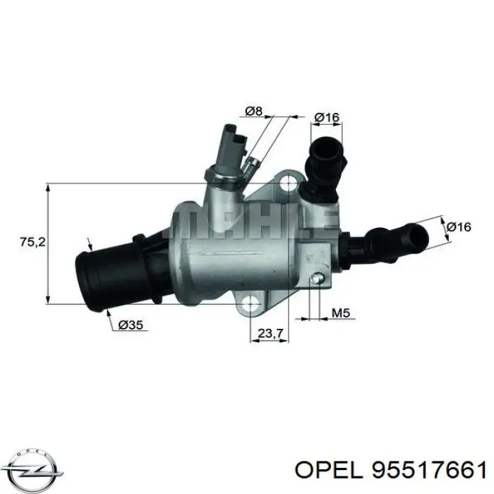 Купить 95517661 Opel Автомобильный термостат