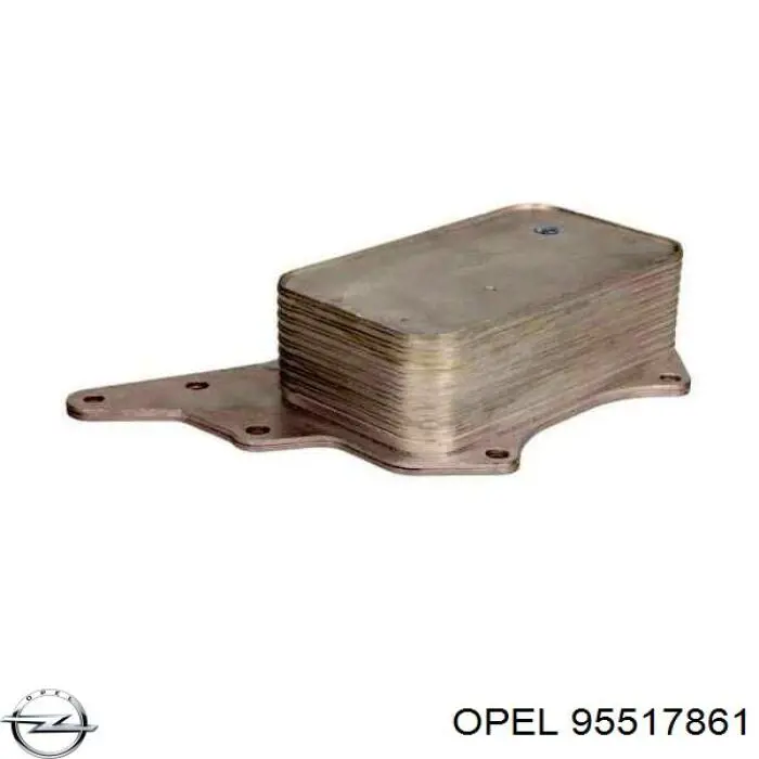 95517861 Opel Радиатор масляный (холодильник) под фильтром