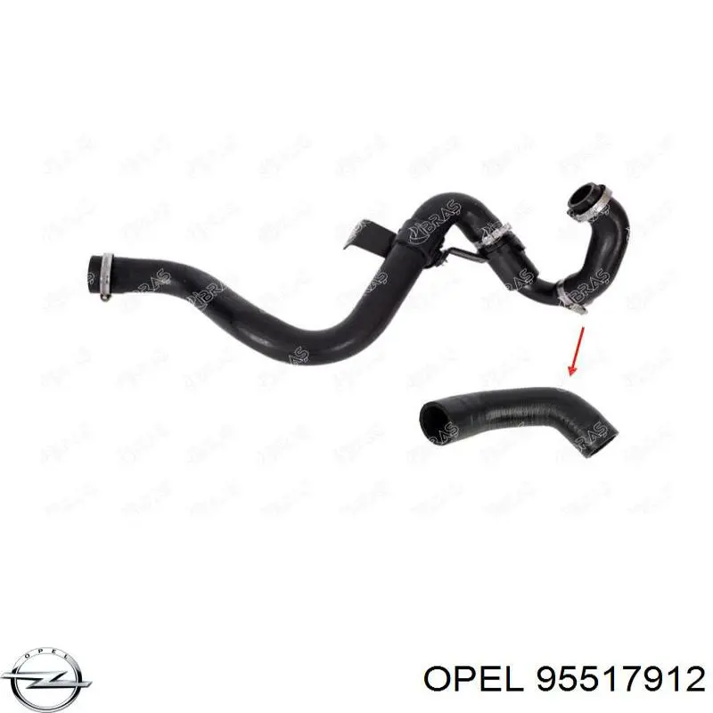 95517912 Opel Трубка датчика давления выхлопных газов