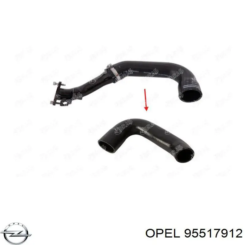 Трубка датчика давления выхлопных газов 95517912 Opel