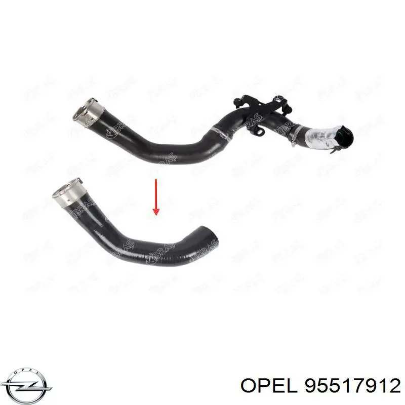 Трубка датчика давления выхлопных газов 95517912 Opel