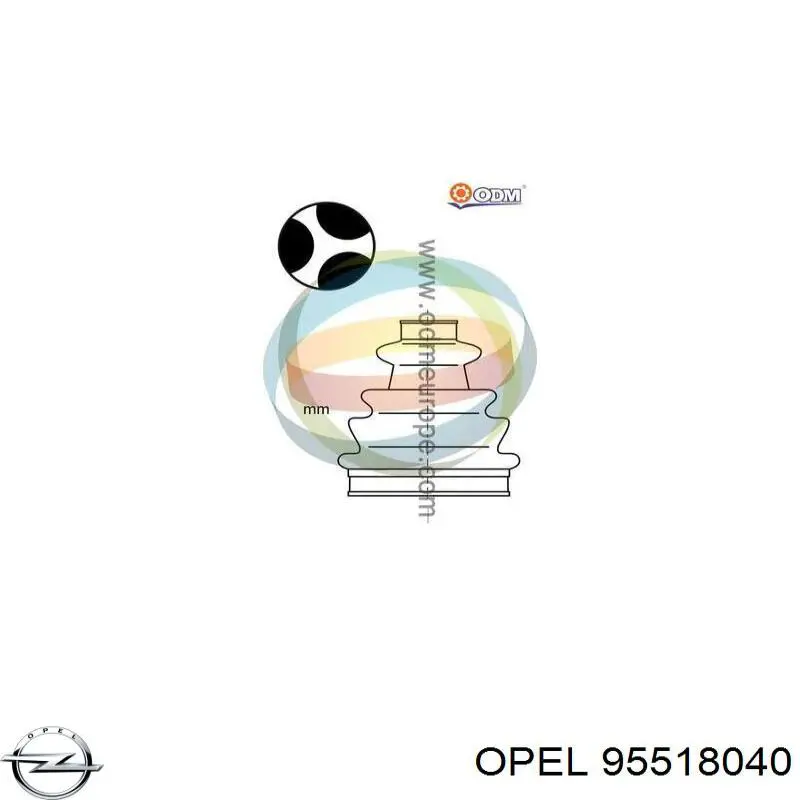 95518040 Opel bota de proteção interna de junta homocinética do semieixo dianteiro