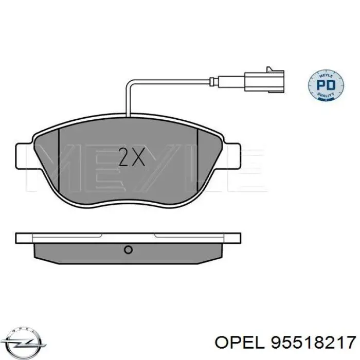 Колодки Opel 95518217 цена, от 30.10 USD
