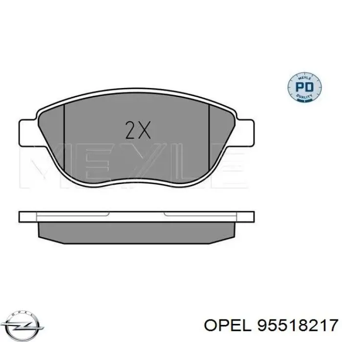 Купить 95518217 Opel Колодки тормозные