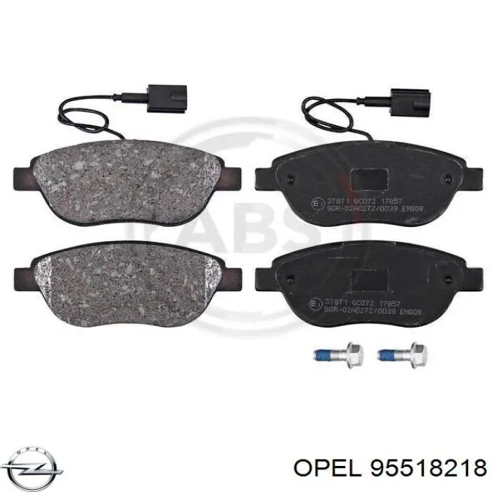 Передние тормозные колодки 95518218 Opel