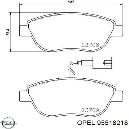 Колодки Opel 95518218 цена, от 21.48 USD