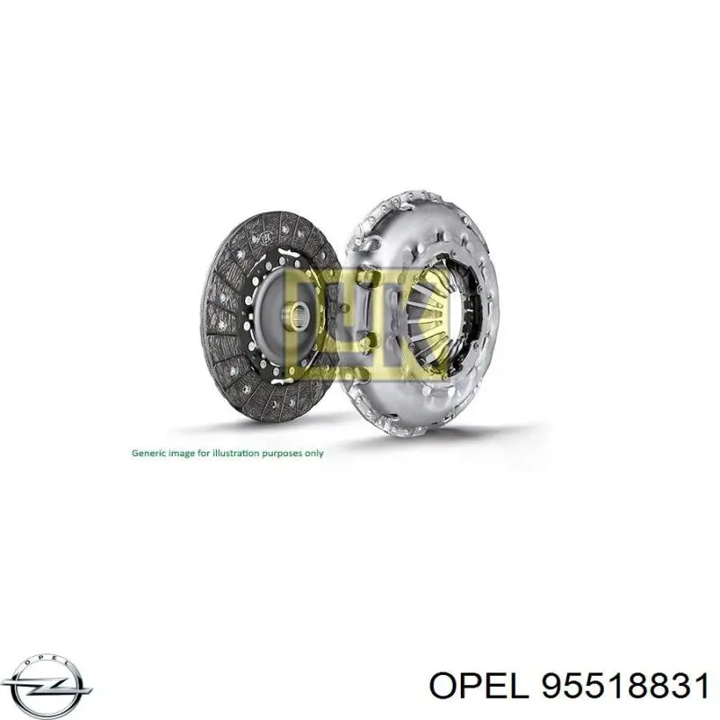 95518831 Opel kit de embraiagem (3 peças)