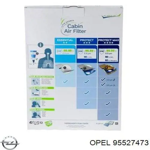 Купить 95527473 Opel Фильтр салона угольный