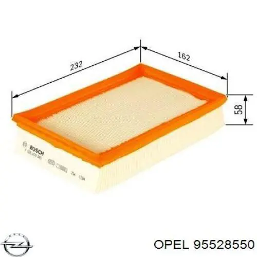 Элемент воздушного фильтра Opel 95528550 цена, от 7.21 USD