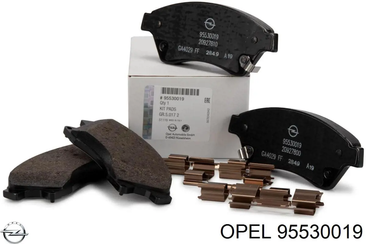 95530019 Opel колодки тормозные передние дисковые