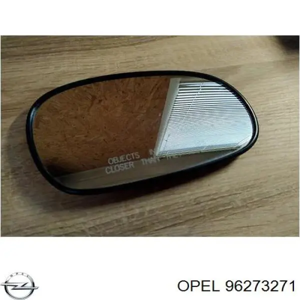 96273271 Opel elemento espelhado do espelho de retrovisão esquerdo