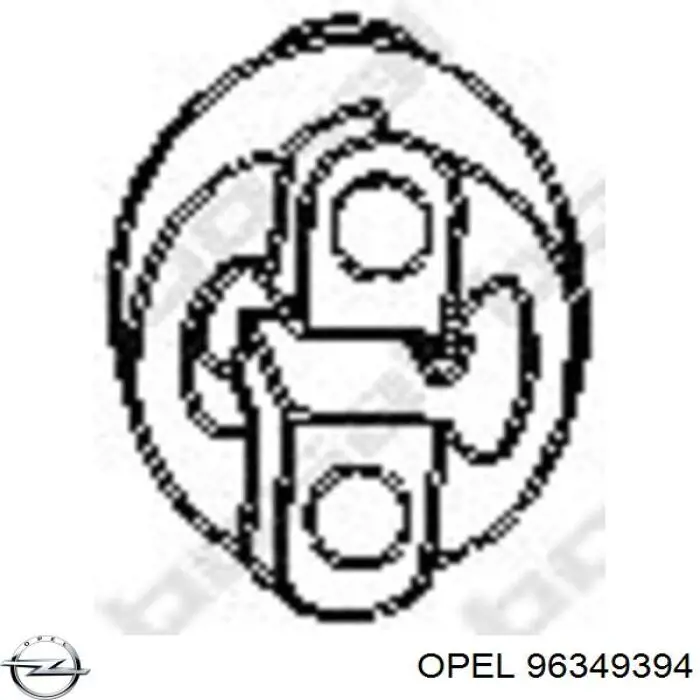 Подушка глушителя 96349394 Opel