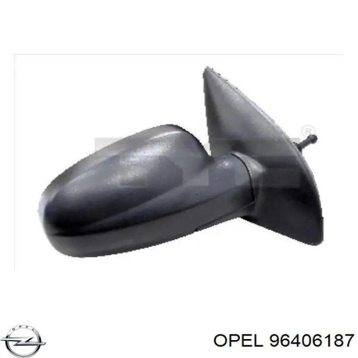 Левое боковое зеркало 96406187 Opel