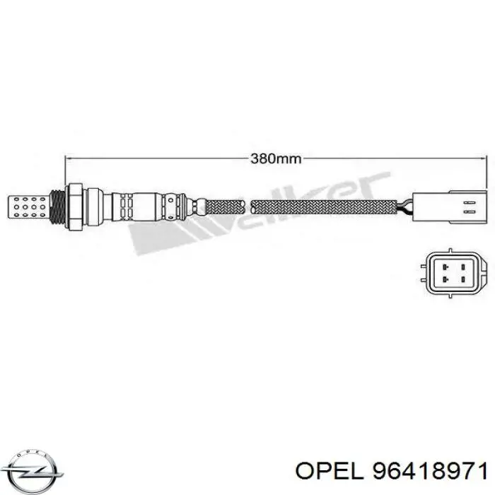 Датчик кислорода до катализатора 96418971 Opel