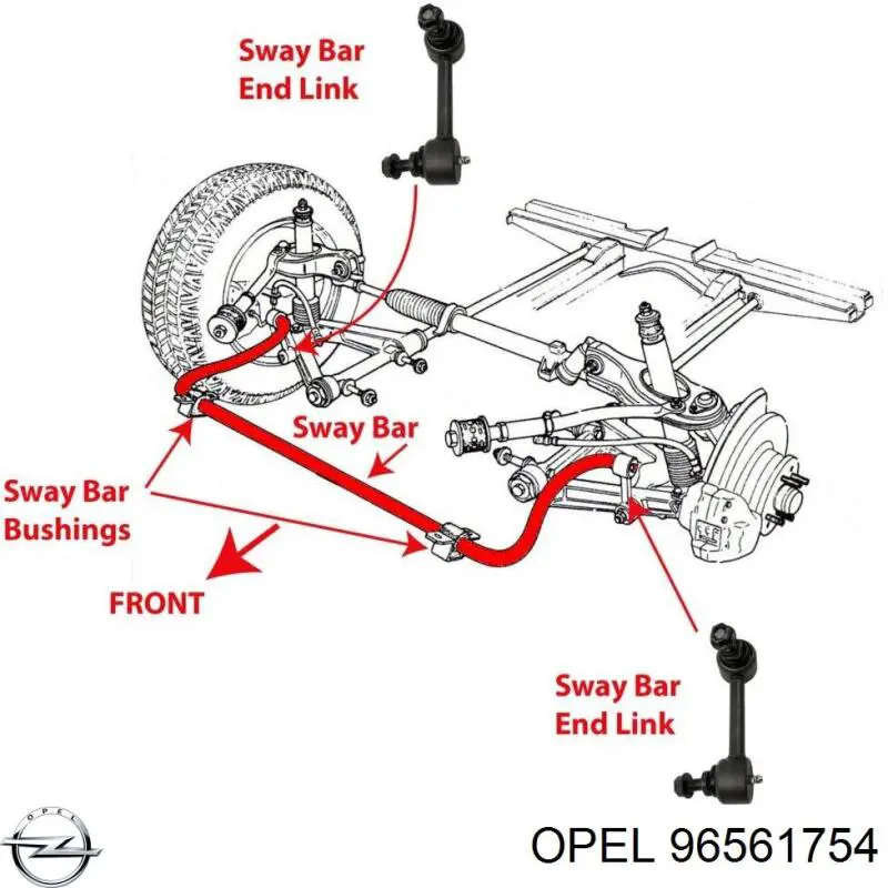 Линк стабилизатора, заднего Opel 96561754 цена, от 8.35 USD