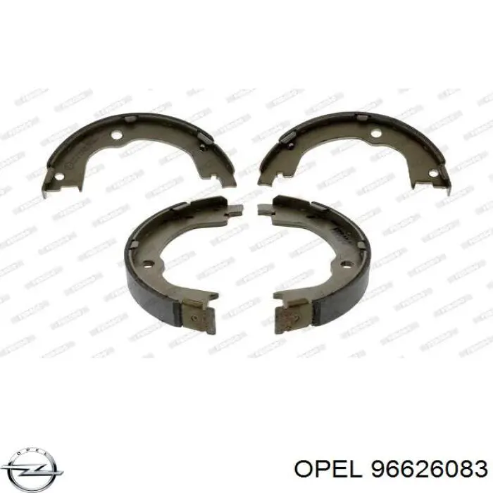 96626083 Opel колодки ручника (стояночного тормоза)