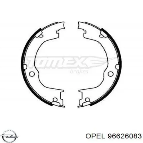 Купить 96626083 Opel Колодки ручника/стояночного тормоза