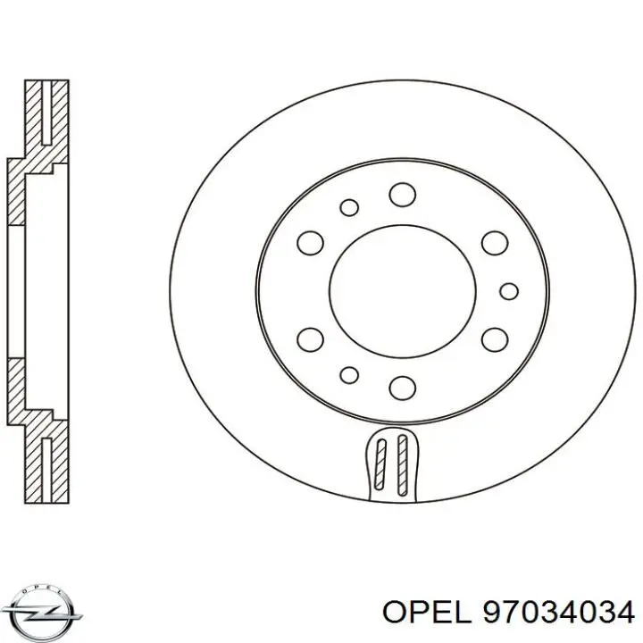Тормоз дисковый передний Opel 97034034 цена, от 43.89 USD