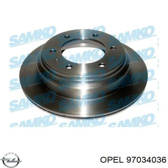 Купить 97034036 Opel Диск тормозной задний