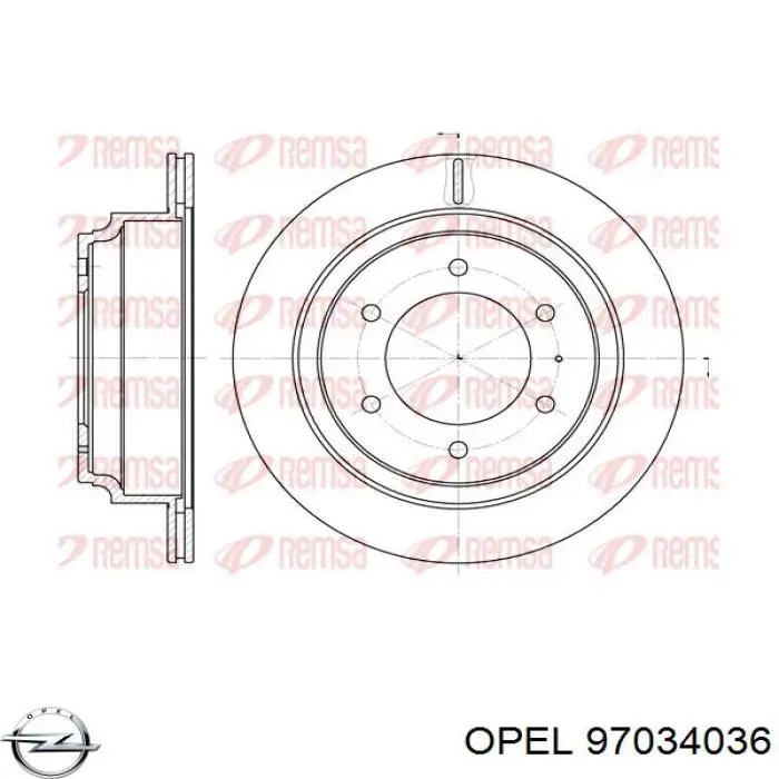 Задний тормозной диск Opel 97034036 цена, от 40.98 USD
