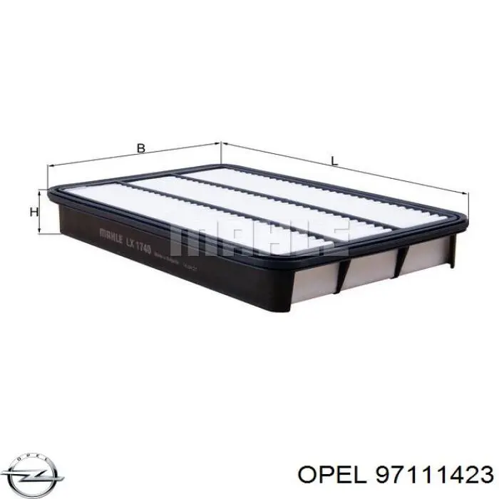 Элемент воздушного фильтра Opel 97111423 цена, от 6.99 USD