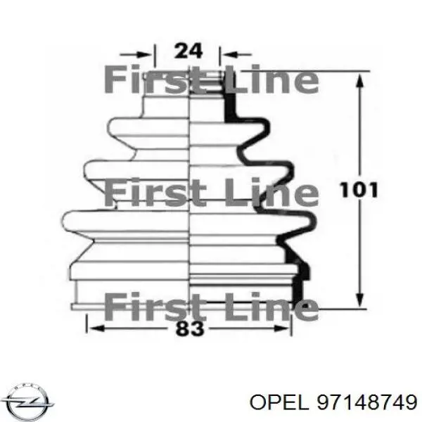 Чехол шруса Opel 97148749 цена, от 9.21 USD