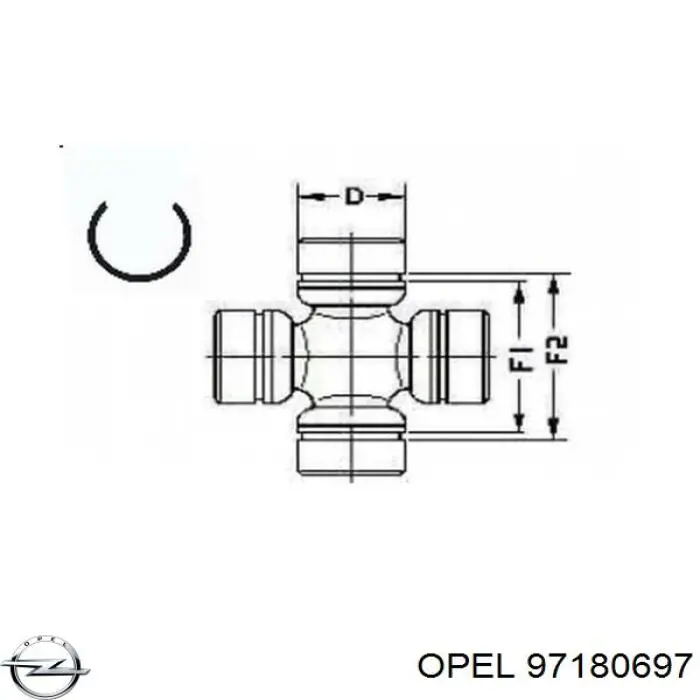 Крестовина карданного вала заднего 97180697 Opel