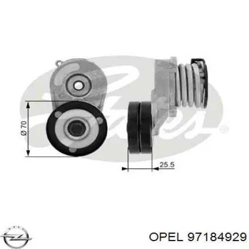97184929 Opel Натяжитель клинового ремня