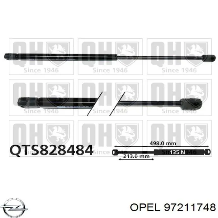 Амортизатор стекла задней, 3/5-й двери (ляды) Opel 0132673