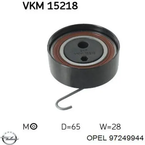 Ролик натяжителя ремня газораспределения Opel 97249944 цена, от 24.31 USD