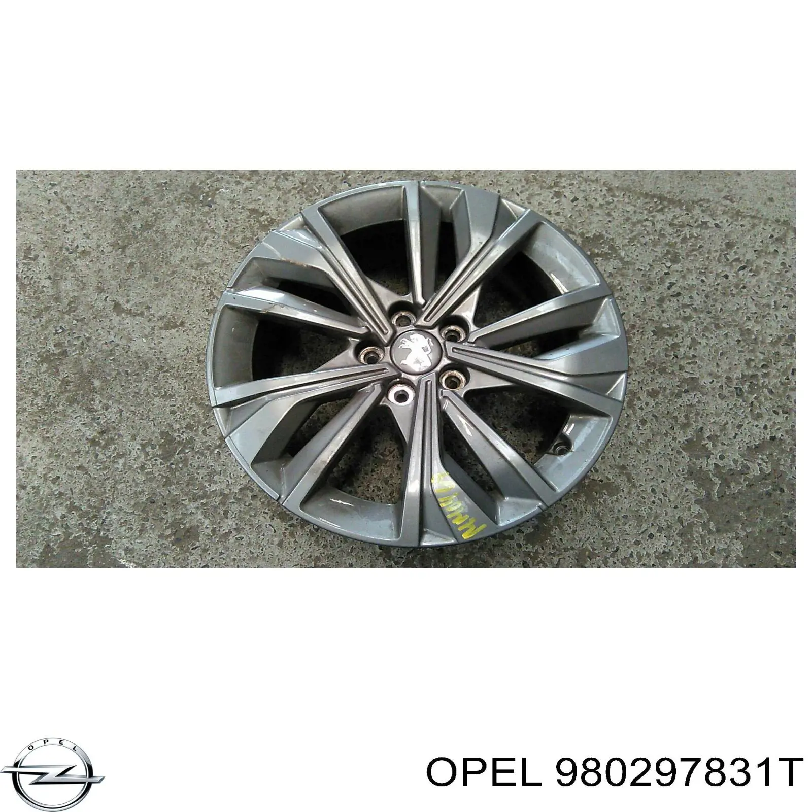 980297831T Opel maçaneta externa esquerda da porta traseira