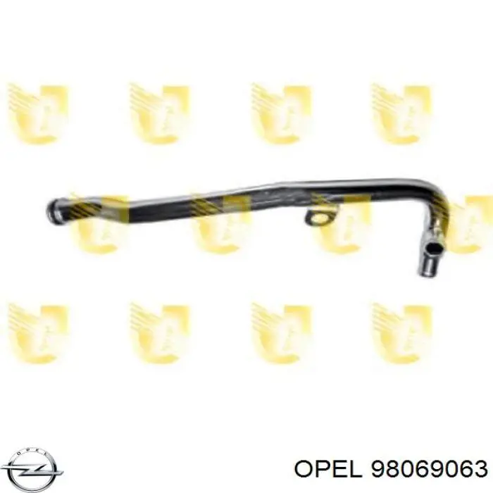 98069063 Opel mangueira (cano derivado do termostato)