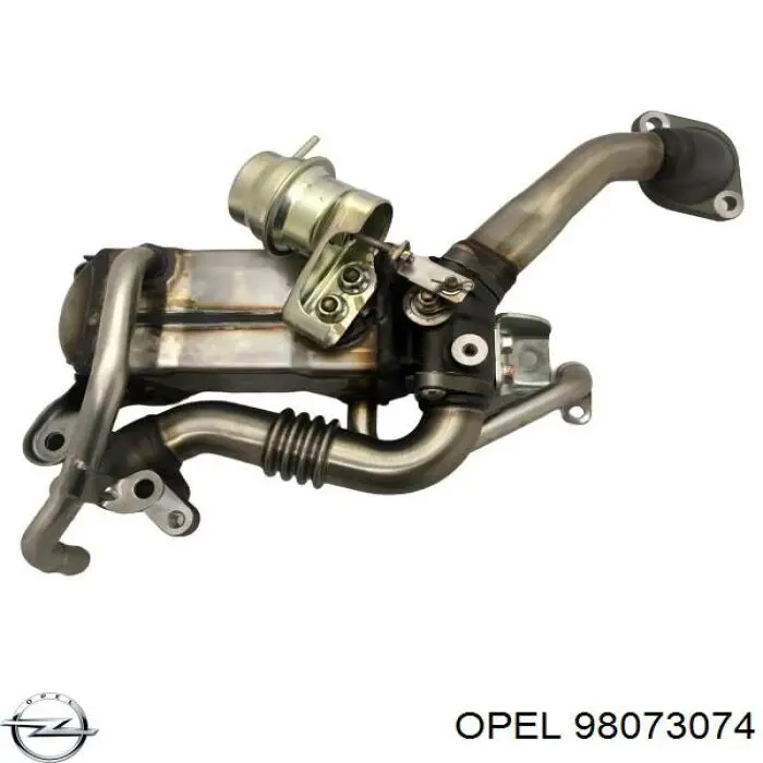 98073074 Opel radiador do sistema egr de recirculação dos gases de escape