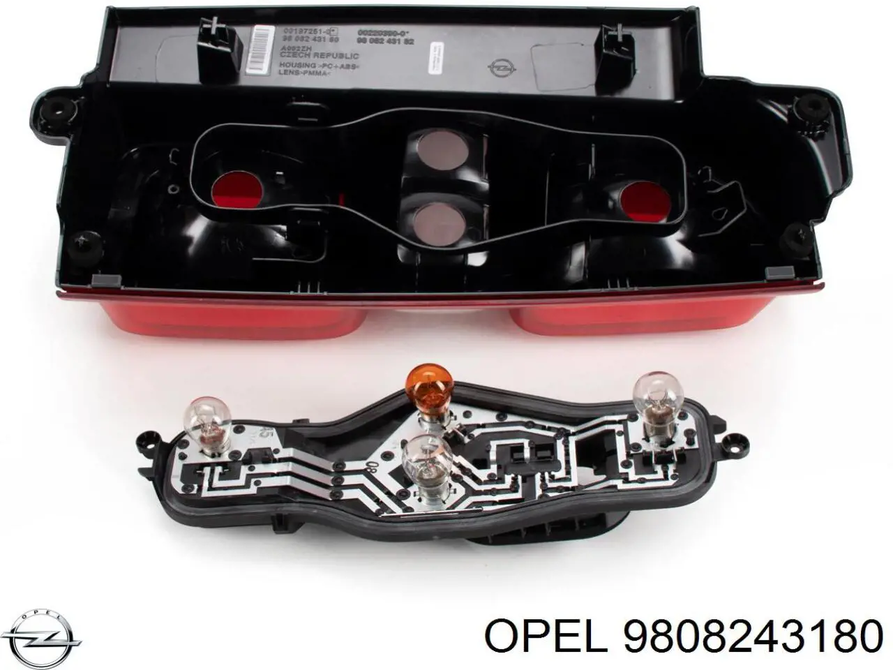 Фонарь задний левый 9808243180 Opel