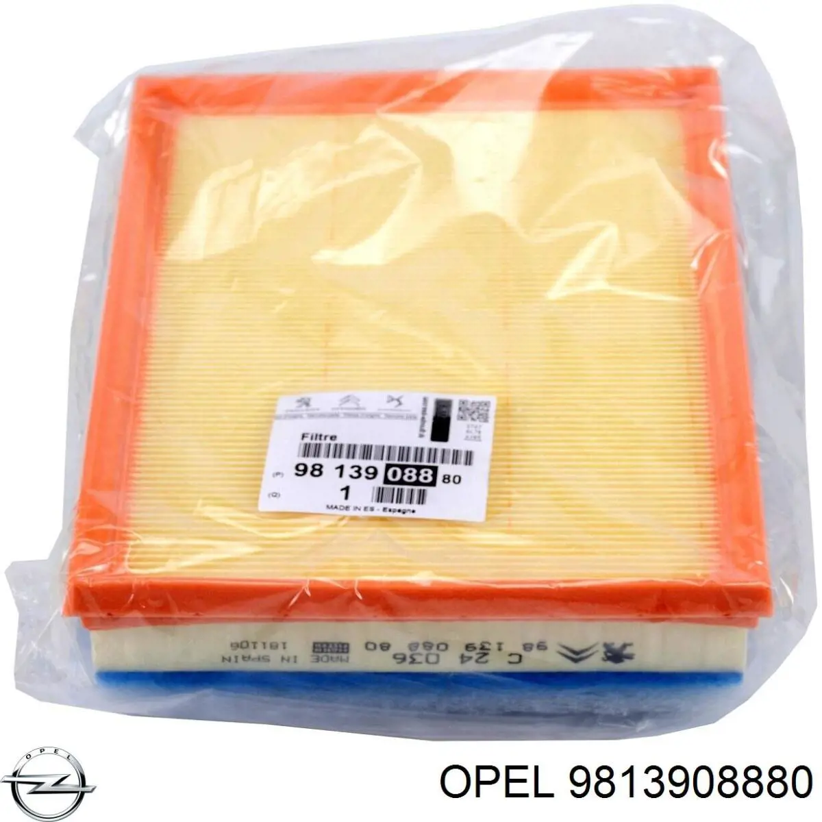 9813908880 Opel filtro de ar