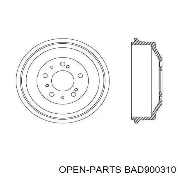 Тормозной барабан BAD900310 Open Parts