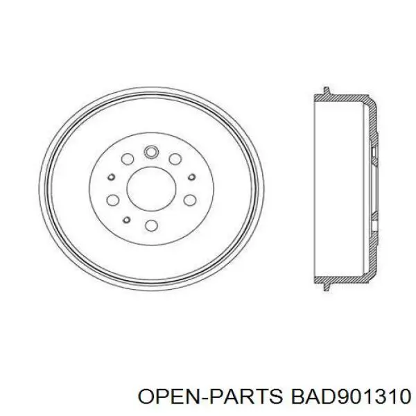 Тормозной барабан BAD901310 Open Parts