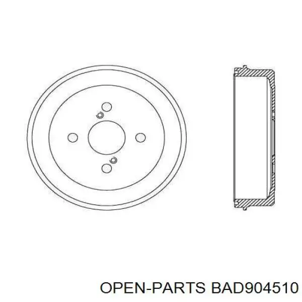 Тормозной барабан BAD904510 Open Parts