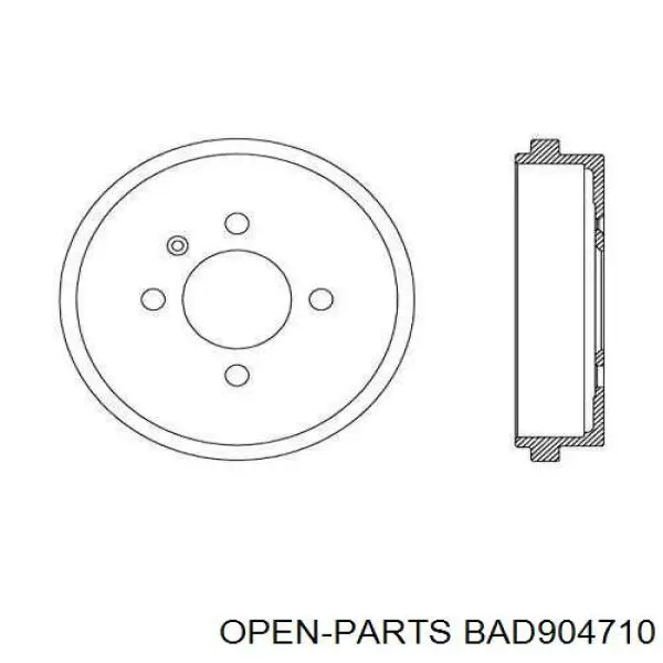 Тормозной барабан BAD904710 Open Parts