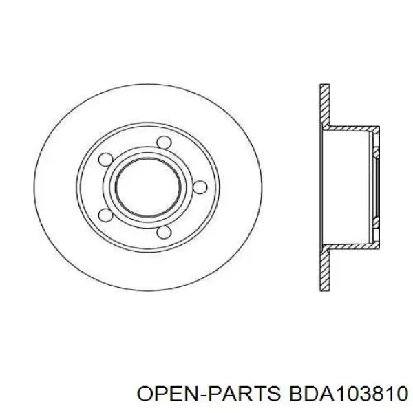 Тормозные диски BDA103810 Open Parts