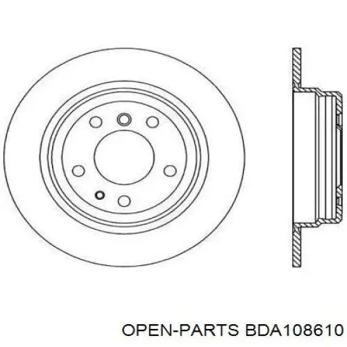 Тормозные диски BDA108610 Open Parts