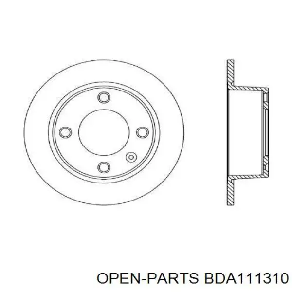 Тормозные диски BDA111310 Open Parts