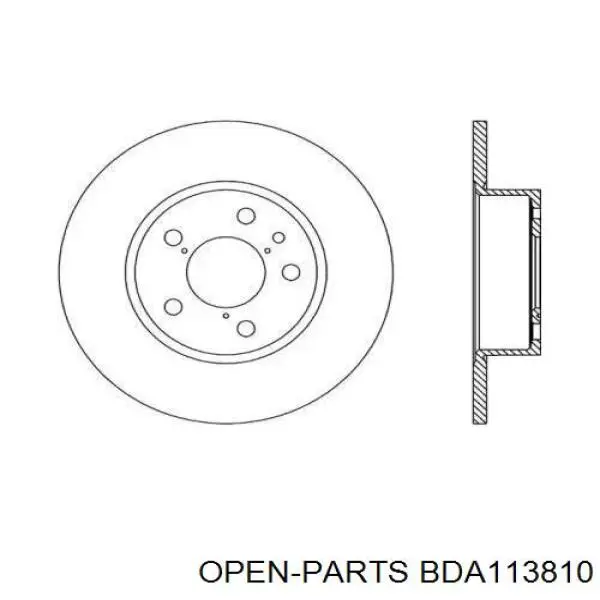 Тормозные диски BDA113810 Open Parts