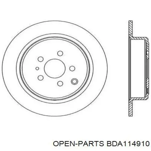 Тормозные диски BDA114910 Open Parts