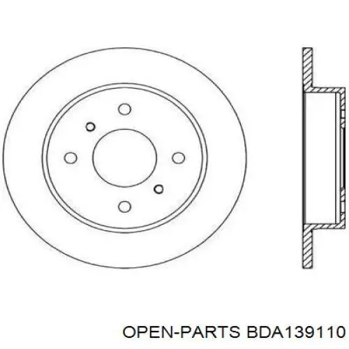 Тормозные диски BDA139110 Open Parts