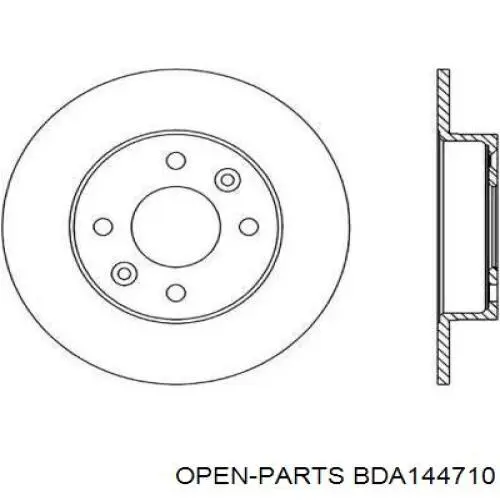 Передние тормозные диски BDA144710 Open Parts